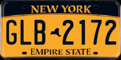 NY license plate GLB2172