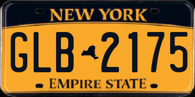 NY license plate GLB2175
