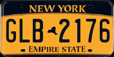 NY license plate GLB2176