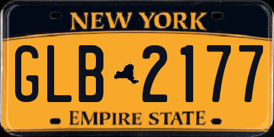 NY license plate GLB2177
