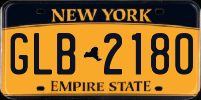 NY license plate GLB2180