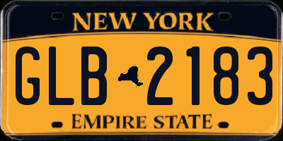 NY license plate GLB2183
