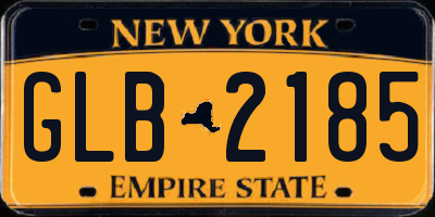 NY license plate GLB2185