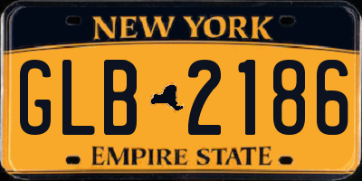 NY license plate GLB2186