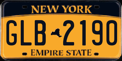 NY license plate GLB2190