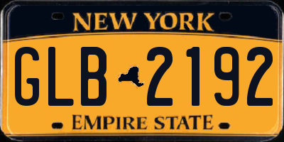 NY license plate GLB2192