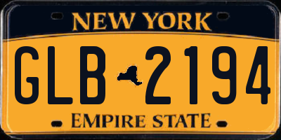 NY license plate GLB2194