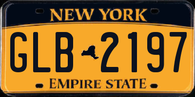 NY license plate GLB2197