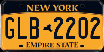NY license plate GLB2202