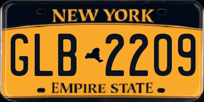 NY license plate GLB2209