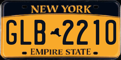NY license plate GLB2210