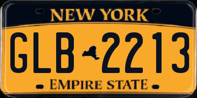 NY license plate GLB2213