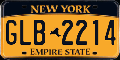 NY license plate GLB2214