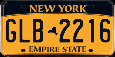 NY license plate GLB2216