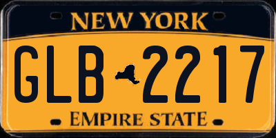 NY license plate GLB2217