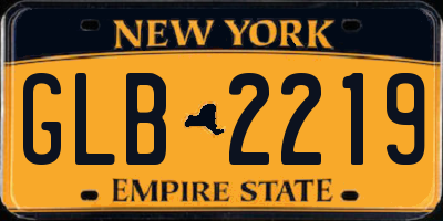 NY license plate GLB2219