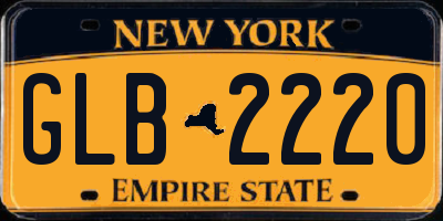 NY license plate GLB2220