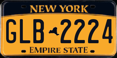 NY license plate GLB2224
