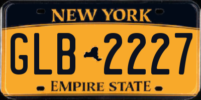 NY license plate GLB2227