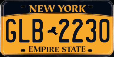 NY license plate GLB2230