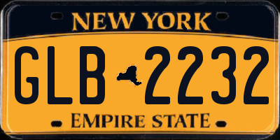 NY license plate GLB2232