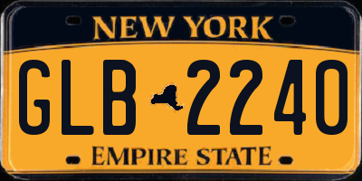 NY license plate GLB2240