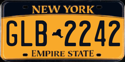 NY license plate GLB2242