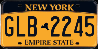 NY license plate GLB2245