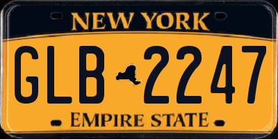 NY license plate GLB2247