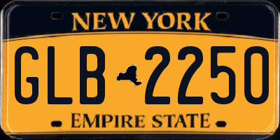 NY license plate GLB2250