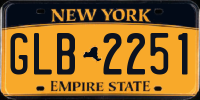 NY license plate GLB2251