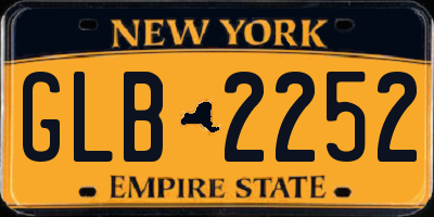 NY license plate GLB2252
