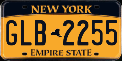 NY license plate GLB2255