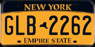 NY license plate GLB2262