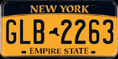 NY license plate GLB2263