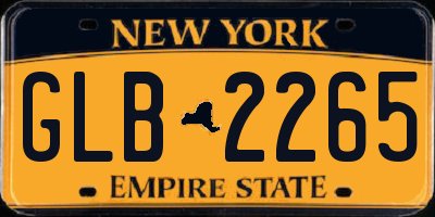 NY license plate GLB2265