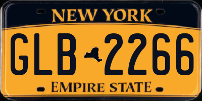 NY license plate GLB2266