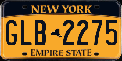 NY license plate GLB2275