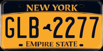 NY license plate GLB2277