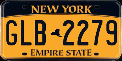 NY license plate GLB2279
