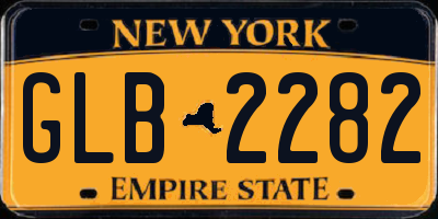 NY license plate GLB2282