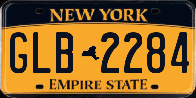 NY license plate GLB2284