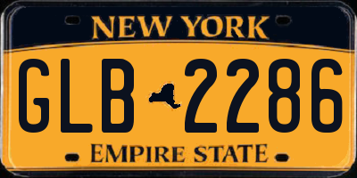 NY license plate GLB2286