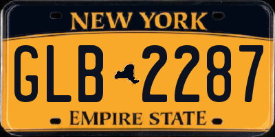 NY license plate GLB2287