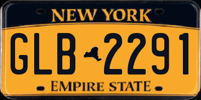 NY license plate GLB2291