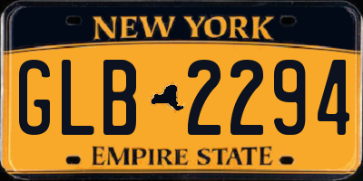 NY license plate GLB2294
