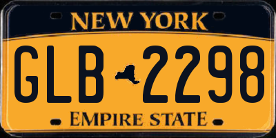 NY license plate GLB2298