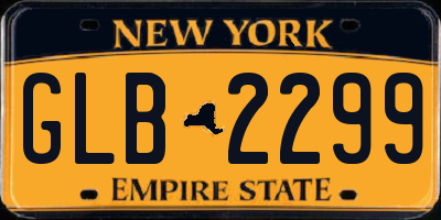 NY license plate GLB2299