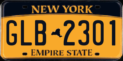 NY license plate GLB2301