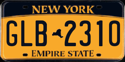 NY license plate GLB2310